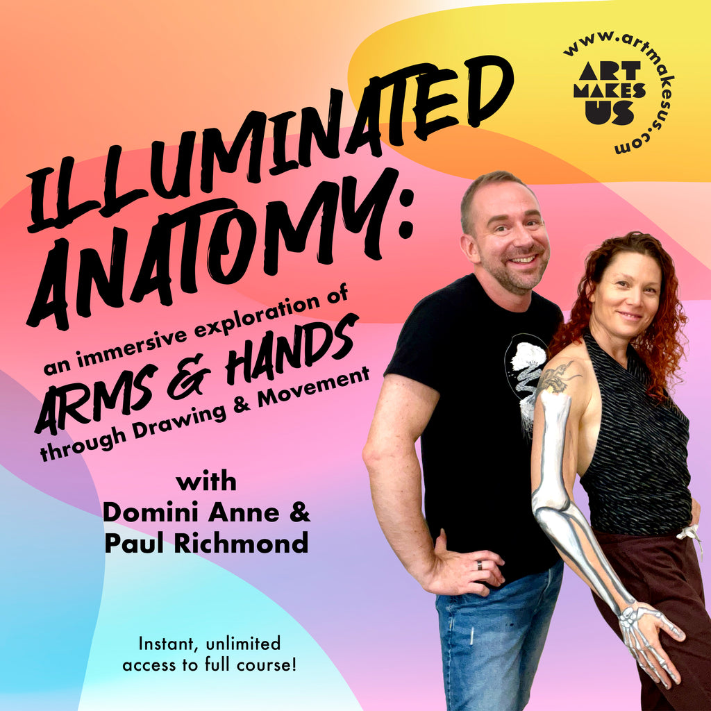 Illuminated Anatomy: An Immersive Exploration of Arms & Hands through Drawing and Movement | Instant Access!